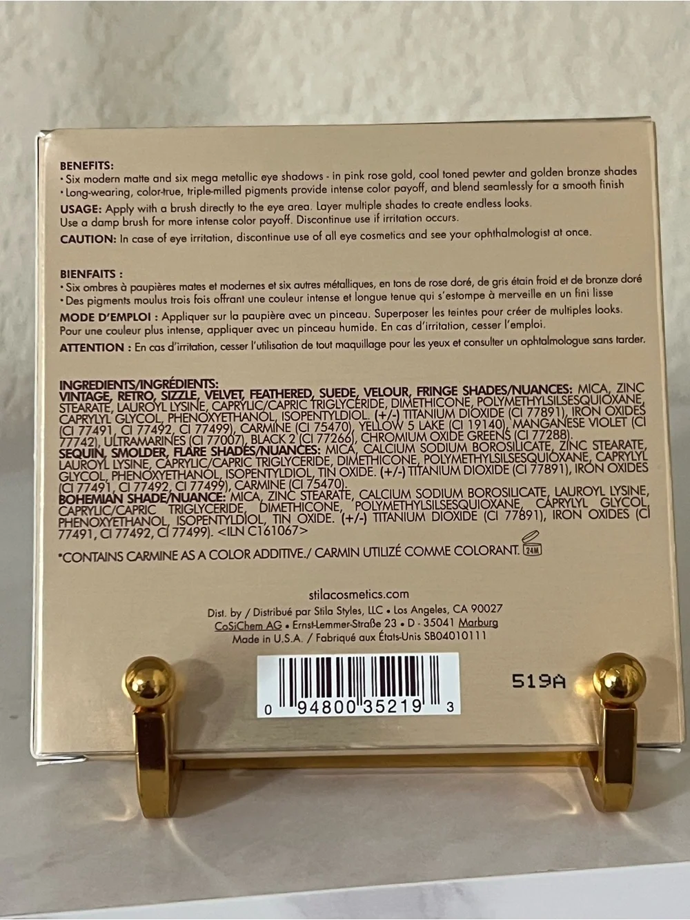 NWT Stila Eye Shadow Palette in Matte n Metal